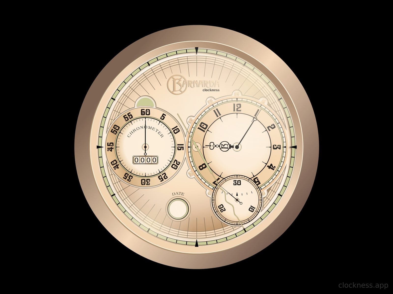 The Barnarda clock face