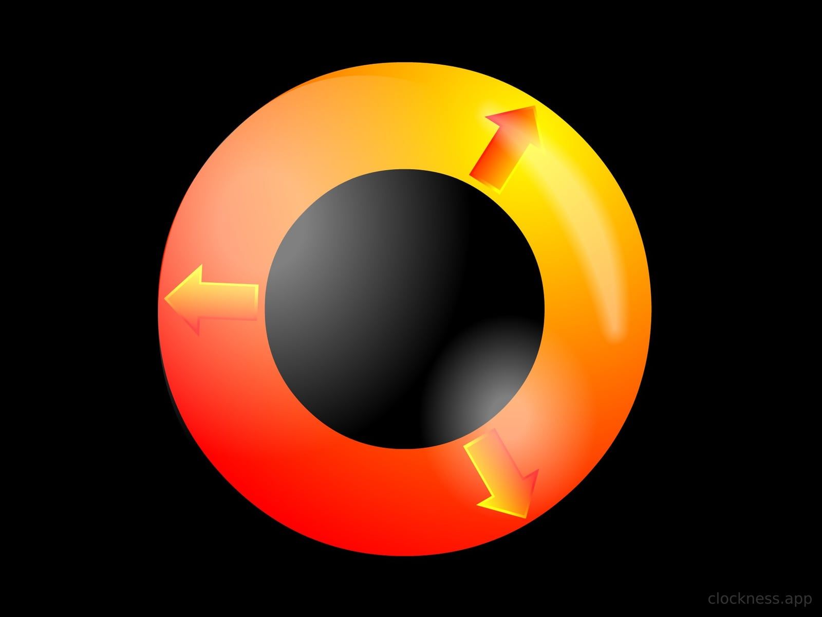 The Fireball clock face